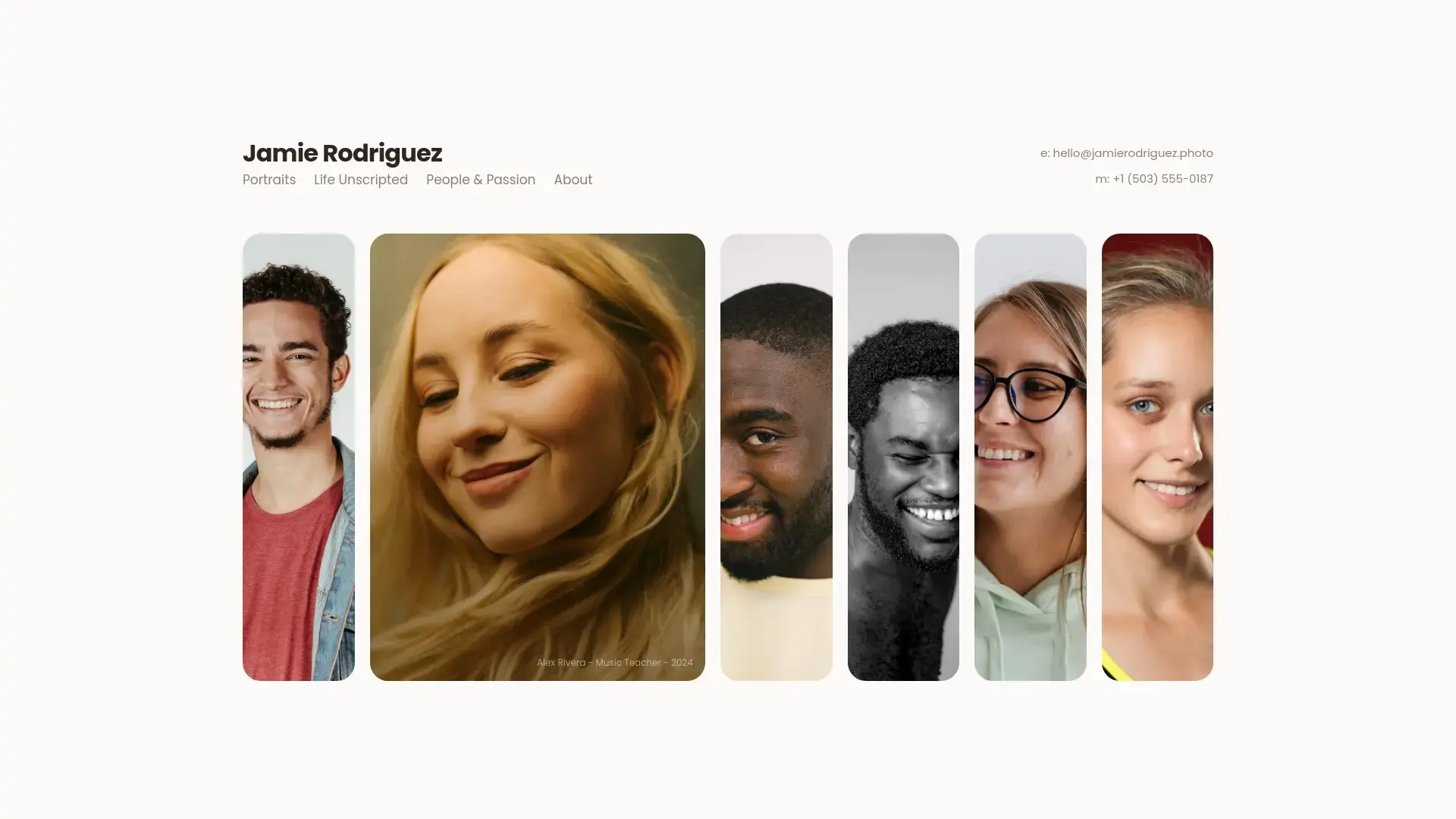 Screenshot of Visual gallery