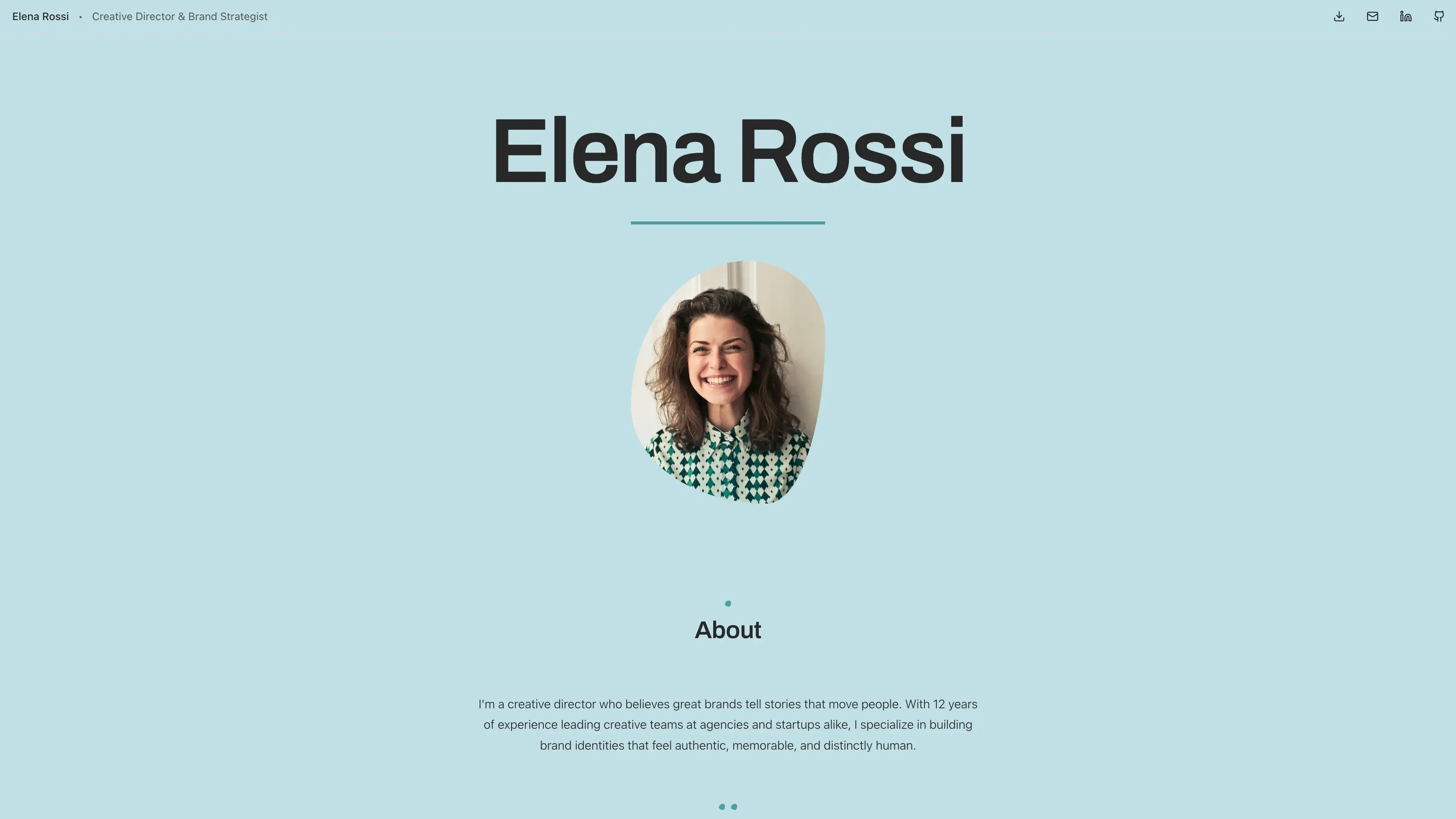 Screenshot of Resume